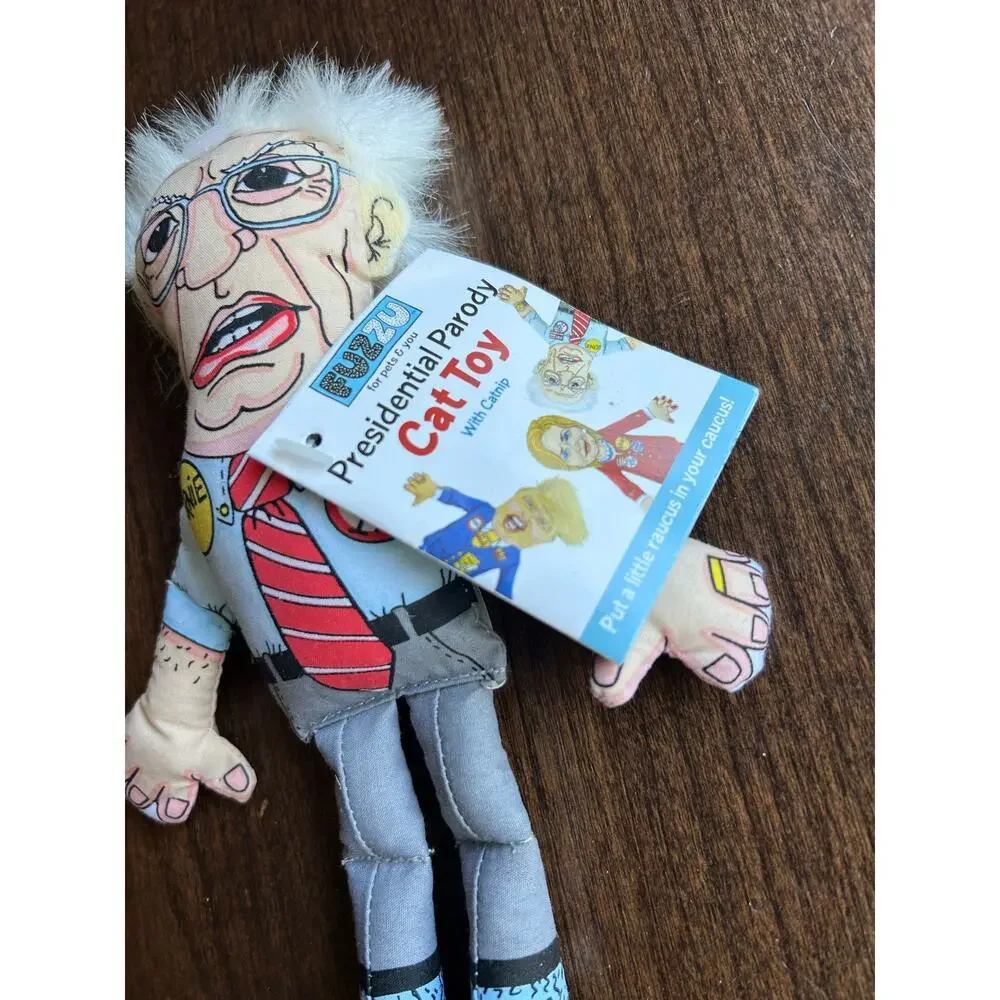 Fuzzu Bernie Political Parody Small Cat Toy